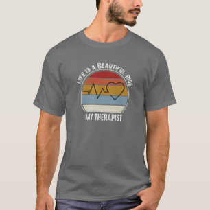 Bicycle Chain Heartbeat Life Is A Beautiful Ride B T-Shirt