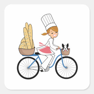 Bicycle Chef Art Sticker