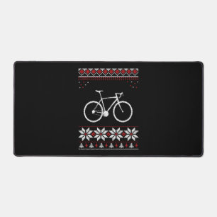 Bicycle Christmas Holiday Desk Mat