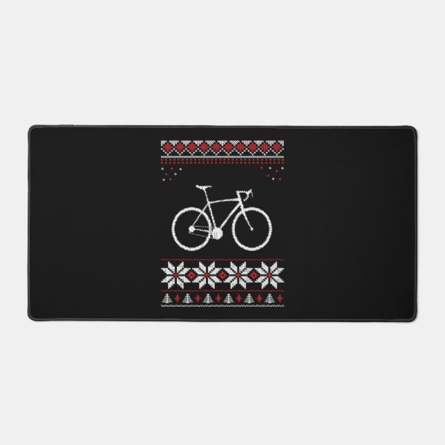 Bicycle Christmas Holiday Desk Mat (Front)