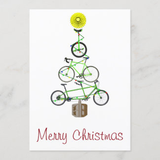 Bicycle Christmas Tree Invitation