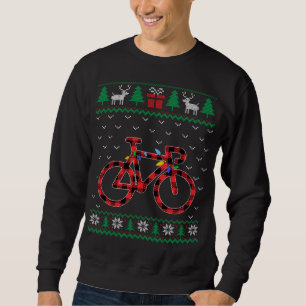 Bicycle Christmas Tree Lights Decoration Xmas Swea Sweatshirt