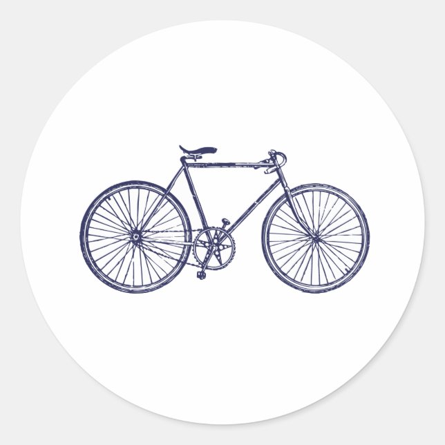 Bicycle Classic Round Sticker (Front)