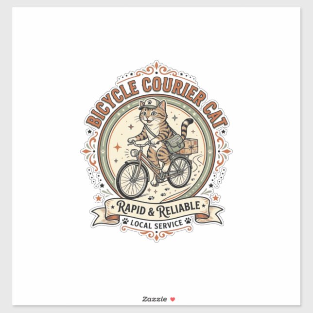 Bicycle Courier Cat Bicycle Courier Cat Vintage Ve (Sheet)