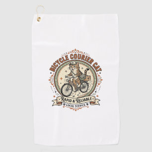Bicycle Courier Cat Bicycle Courier Cat Vintage Ve Golf Towel
