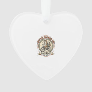 Bicycle Courier Cat Bicycle Courier Cat Vintage Ve Ornament