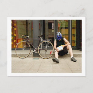 Bicycle Courier Messenger Cycle Bicycling Cycling Postcard