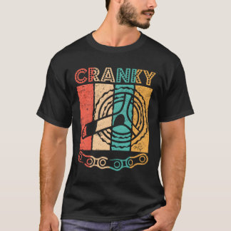 Bicycle Cranky Retro Cyclist Ideal Gift For Cyclin T-Shirt