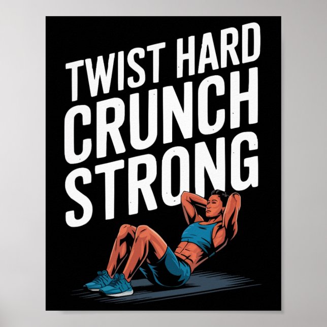 Bicycle Crunch Exercise Bodybuilding Fitness Worko Poster (Front)
