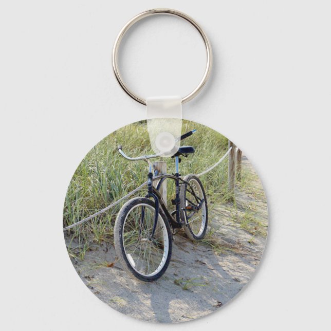 Bicycle Cycle Bicycling Cycling Miami Beach Key Ring (Front)