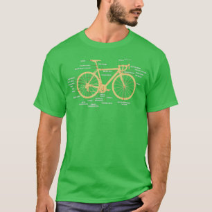 Bicycle Cycling Anatomy Road Bike Parts Biking Cyc T-Shirt