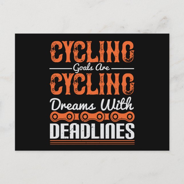 Bicycle -Cycling dreams with deadlines Postcard (Front)