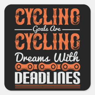 Bicycle -Cycling dreams with deadlines Square Sticker