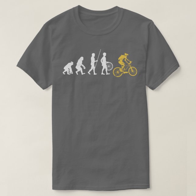 Bicycle Cycling Evolution Biker Cyclist T-Shirt (Design Front)