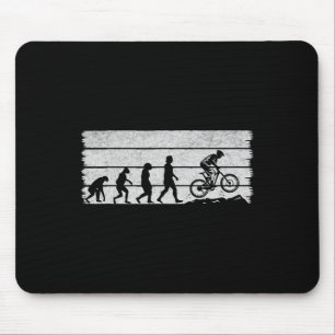 Bicycle Cycling Evolution Mountain Biking Cyclist Mouse Pad