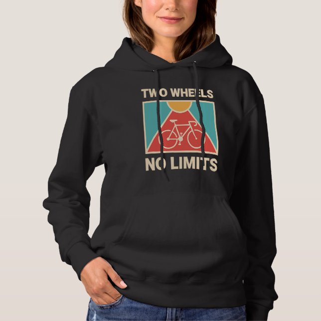 Bicycle Cyclist Two Wheels No Limits Hoodie (Front)