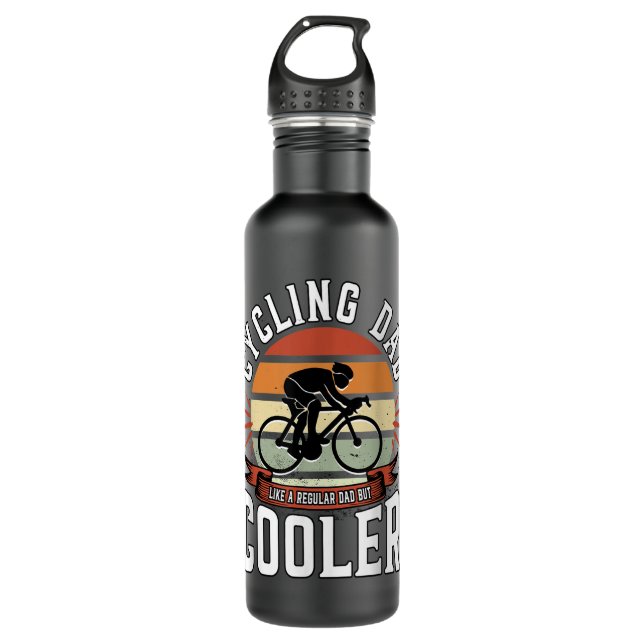 Bicycle Dad Cycling Bike Father Day Gift  710 Ml Water Bottle (Front)