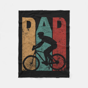 Bicycle Dad Cycling Cyclist Daddy Father's Day Gif Fleece Blanket