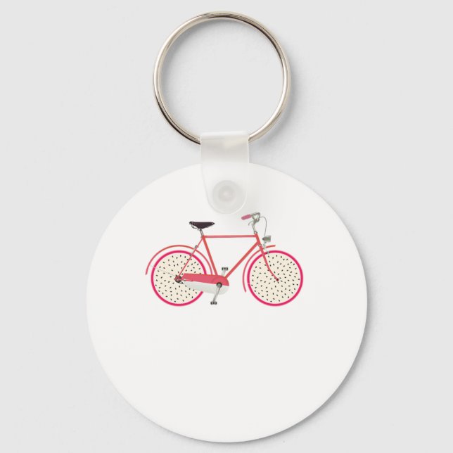 Bicycle Dragon Fruit Wheels Bike Cycling Biker Gif Key Ring (Front)