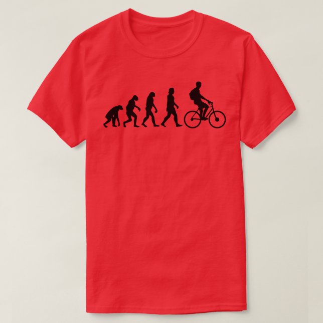 Bicycle Driving Evolution T-Shirt (Design Front)