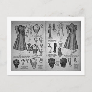 Bicycle Fashions - Vintage Catalogue Postcard