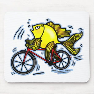 Bicycle Fish (Bike) Mouse Pad