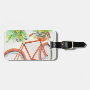 Bicycle Flower Box Luggage Tag