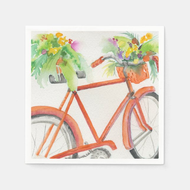 Bicycle Flower Box Napkin (Front)