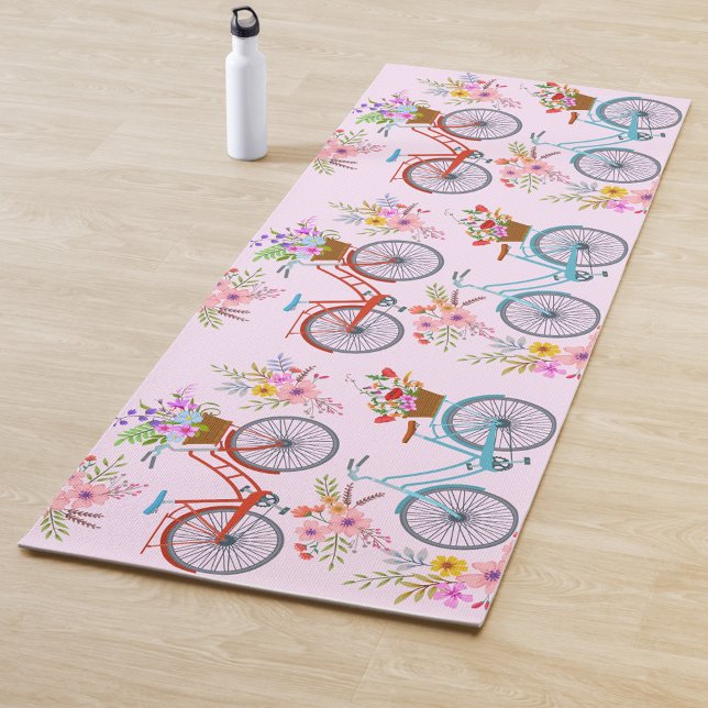 Bicycle Flowers Yoga Mat (Bicycle Yoga Mat!)