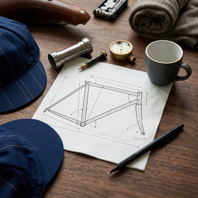 Bicycle Frame Geometry Diagram  Napkin (Creator Uploaded)