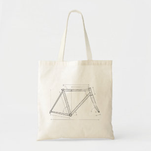Bicycle Frame Geometry Diagram Tote Bag