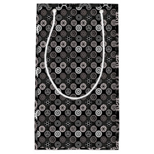 Bicycle gears pattern 01x4.b small gift bag