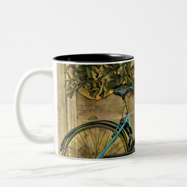 Bicycle gifts for her Two-Tone coffee mug (Left)