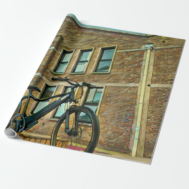 Bicycle gifts for her wrapping paper (Unrolled)