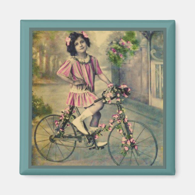 Bicycle Girl Magnet (Front)