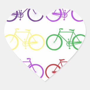 bicycle heart sticker