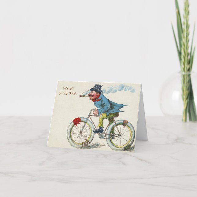 Bicycle Humour It's All to the Good Card (Front)