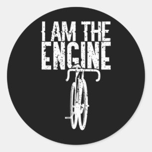 Bicycle I Am The Engine Mountain Biking For Cyclis Classic Round Sticker