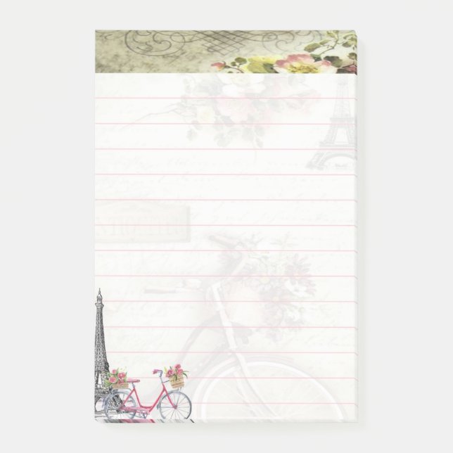 Bicycle in Paris Post-it Notes (Front)