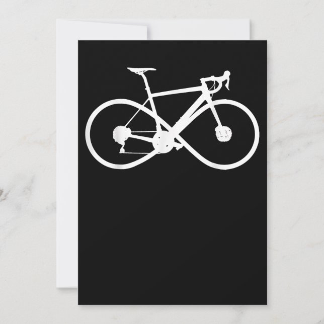 Bicycle Infinity Road Bike Racing Cycling Cyclist Card (Front)
