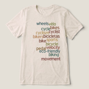 Bicycle Inspired Words Tri-Blend Shirt