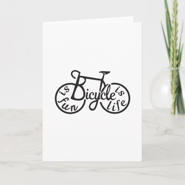 Bicycle is fun, Bicycle is life Card (Front)