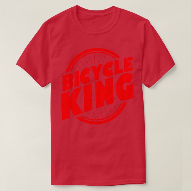 Bicycle King Cycling Gift For Male Cyclist T-Shirt (Design Front)