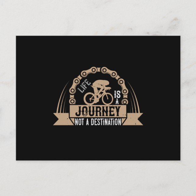 Bicycle - Life is a journey Postcard (Front)