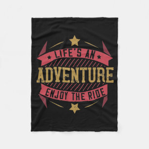 Bicycle - Life's an adventure Fleece Blanket