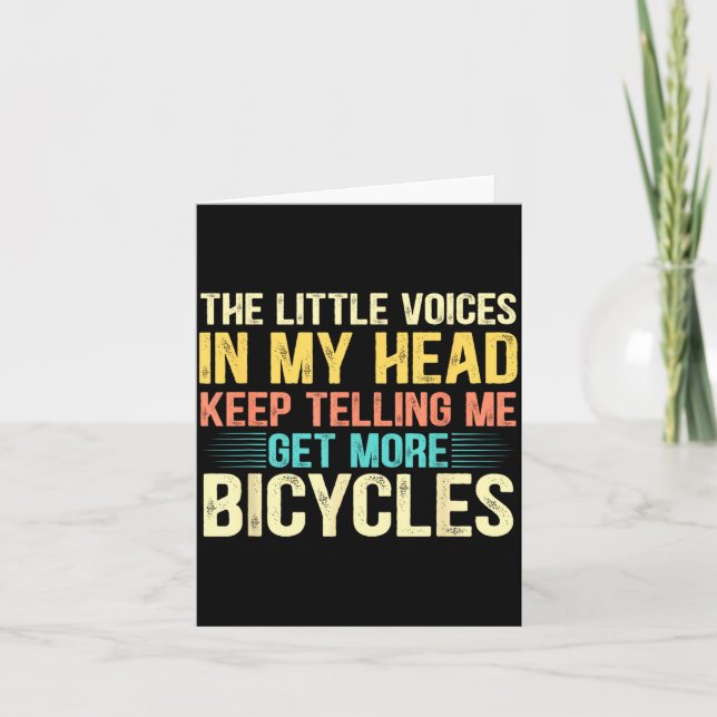 Bicycle Lover Funny Quote Cycling Humor  Card (Front)