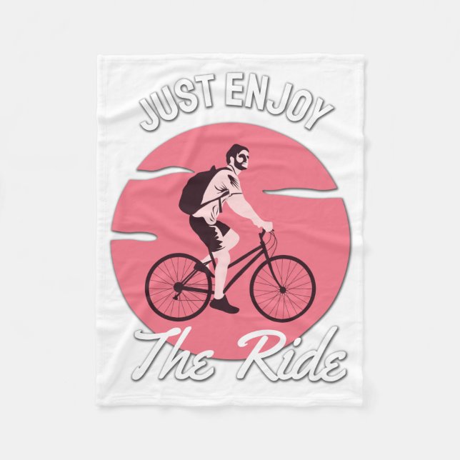 Bicycle Lover - Just Enjoy The Ride Fleece Blanket (Front)