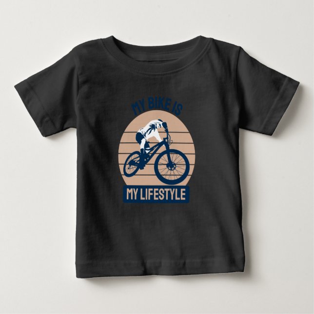 Bicycle Lover - My Bike Is My Lifestyle Baby T-Shirt (Front)