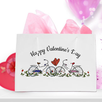 Bicycle Lovers Valentine Large Gift Bag