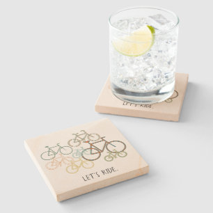 Bicycle Mix Let's Ride Stone Coaster